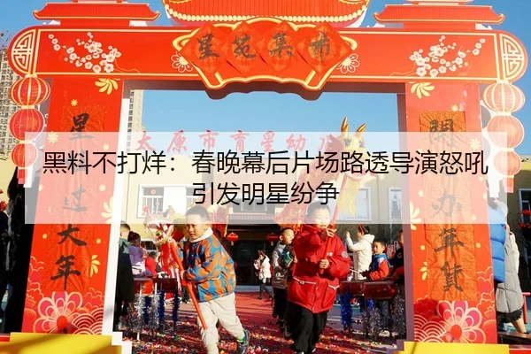 黑料不打烊：春晚幕后片场路透导演怒吼引发明星纷争